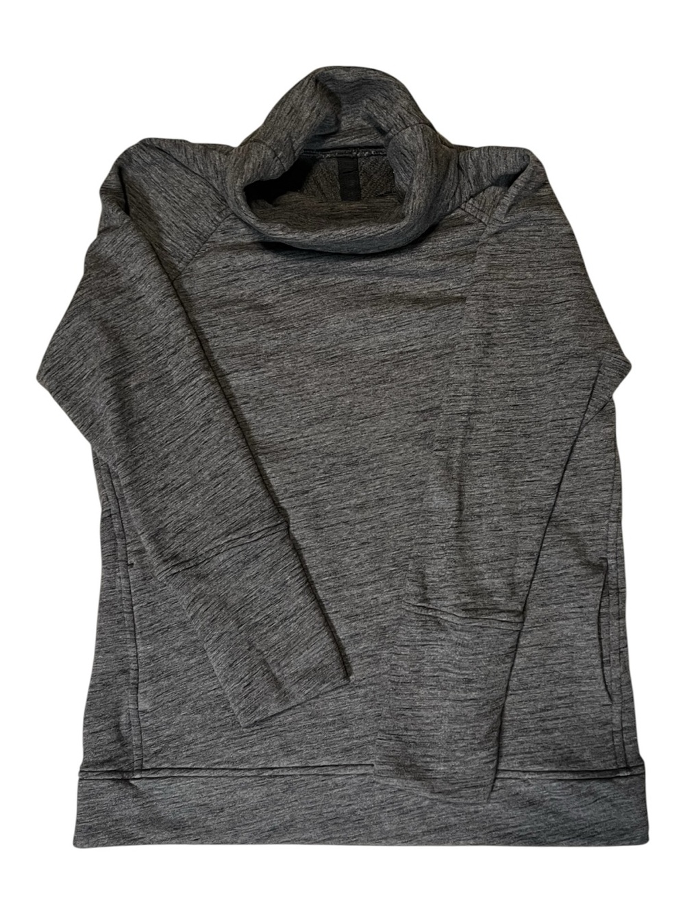 Lululemon Women's Gray Funnel Neck Sweatshirt with pockets, size 8